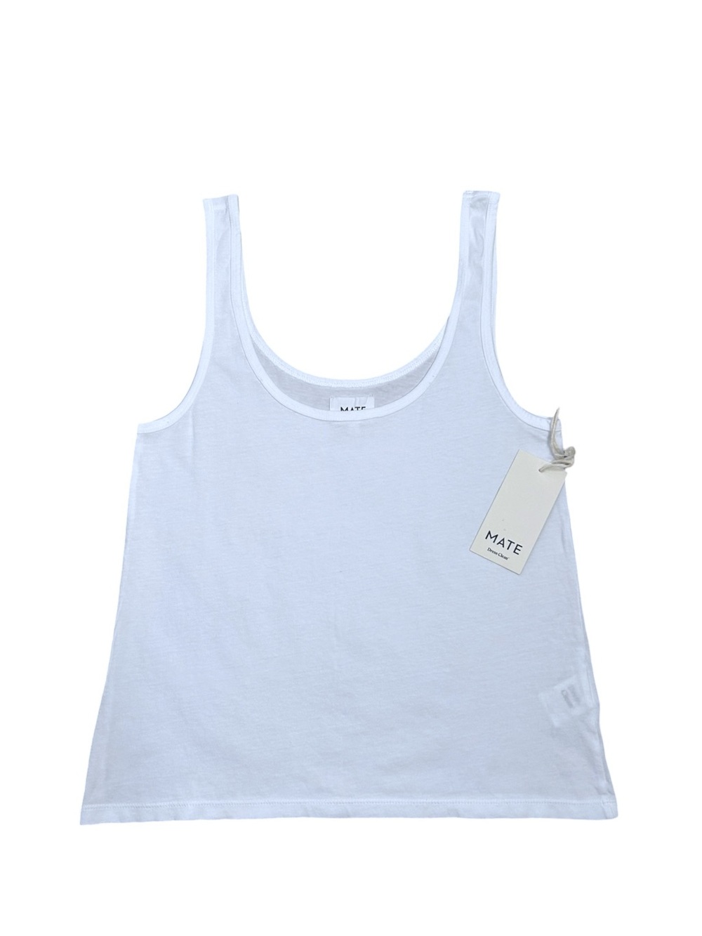 Mate the Label Organic Cotton Layering Tank True White Women’s Size Small - Picture 6 of 11